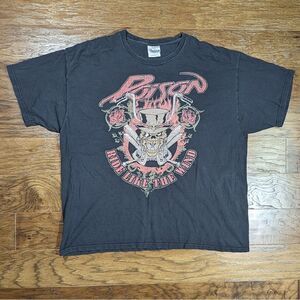 Poison Band‎ Ride Like The Wind T- Shirt Size Adult XXL Black Flesh & Blood